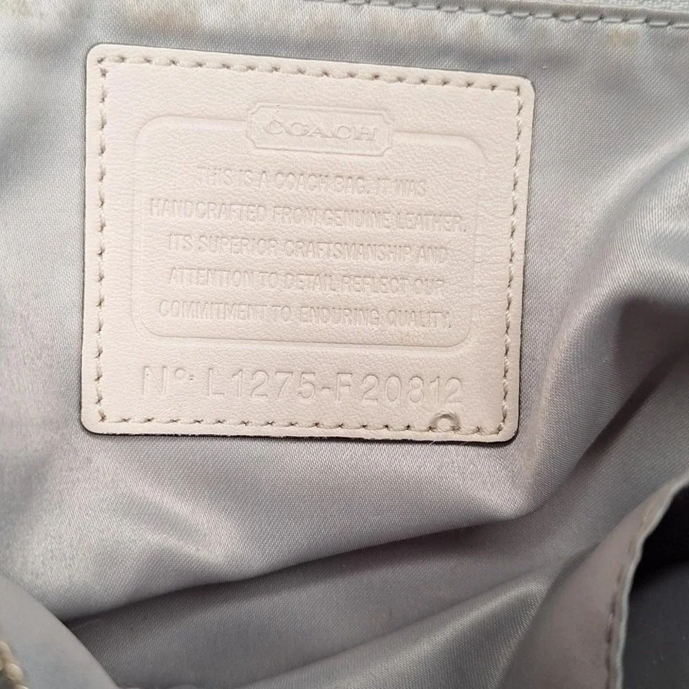 COACH Alexandra Chain Leather Blue And Ivory‎ Bag